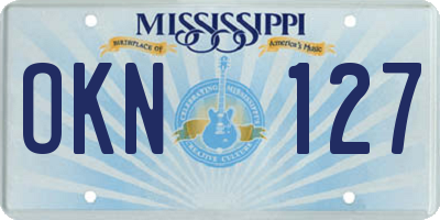 MS license plate OKN127