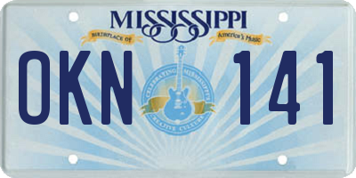 MS license plate OKN141