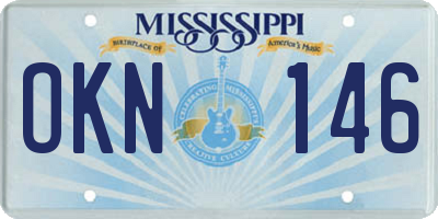 MS license plate OKN146