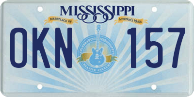 MS license plate OKN157