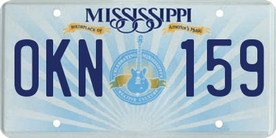 MS license plate OKN159