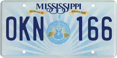 MS license plate OKN166