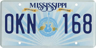 MS license plate OKN168