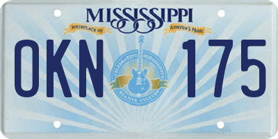 MS license plate OKN175