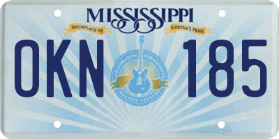 MS license plate OKN185