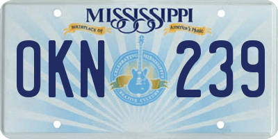 MS license plate OKN239