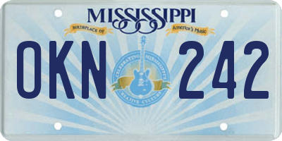 MS license plate OKN242