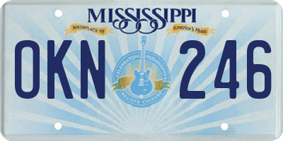 MS license plate OKN246