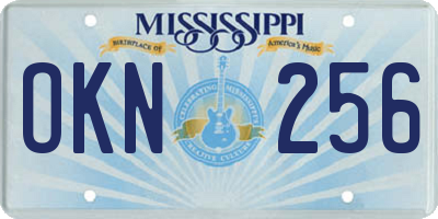 MS license plate OKN256