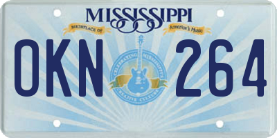 MS license plate OKN264