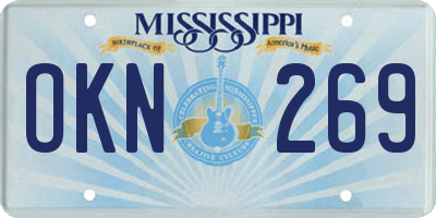 MS license plate OKN269