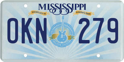 MS license plate OKN279