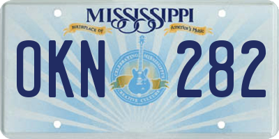 MS license plate OKN282