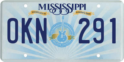 MS license plate OKN291