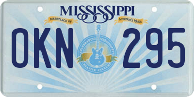 MS license plate OKN295