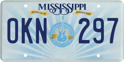 MS license plate OKN297