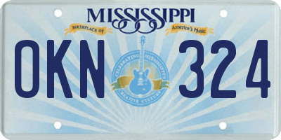 MS license plate OKN324
