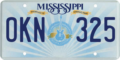 MS license plate OKN325