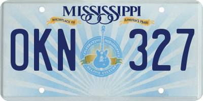 MS license plate OKN327