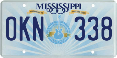 MS license plate OKN338