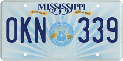 MS license plate OKN339