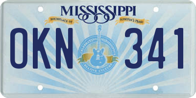 MS license plate OKN341