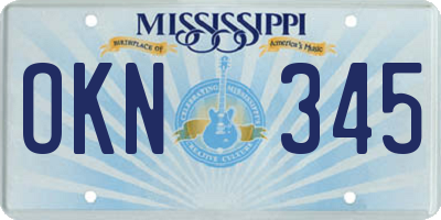 MS license plate OKN345