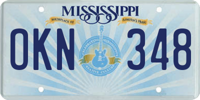 MS license plate OKN348