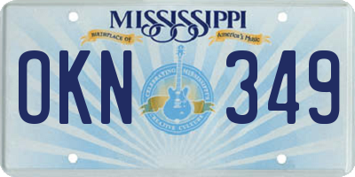MS license plate OKN349