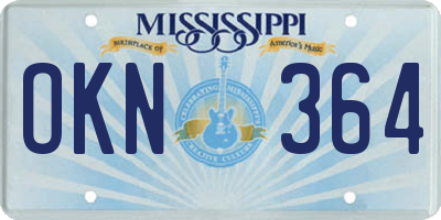 MS license plate OKN364