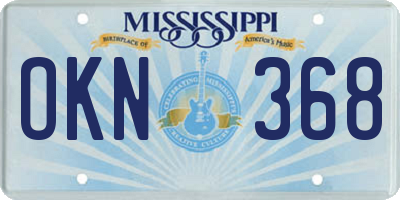 MS license plate OKN368