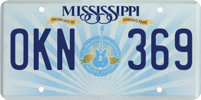 MS license plate OKN369