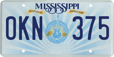 MS license plate OKN375