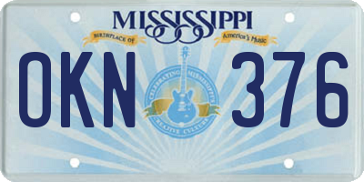 MS license plate OKN376