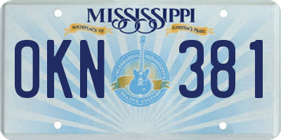 MS license plate OKN381