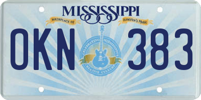 MS license plate OKN383