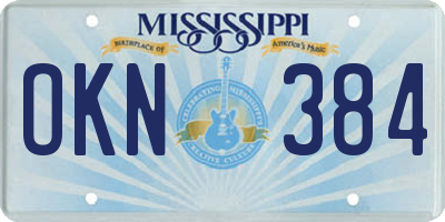 MS license plate OKN384