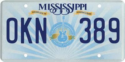 MS license plate OKN389