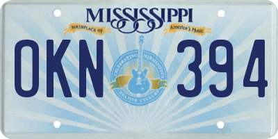 MS license plate OKN394