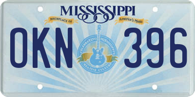 MS license plate OKN396