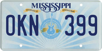 MS license plate OKN399