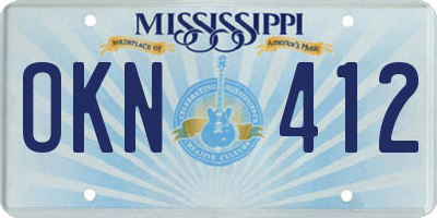 MS license plate OKN412