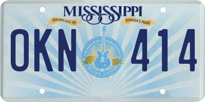 MS license plate OKN414