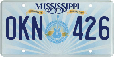 MS license plate OKN426