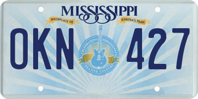 MS license plate OKN427