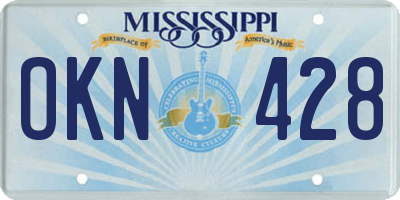 MS license plate OKN428