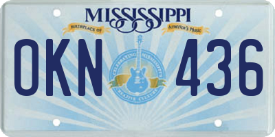 MS license plate OKN436