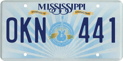 MS license plate OKN441