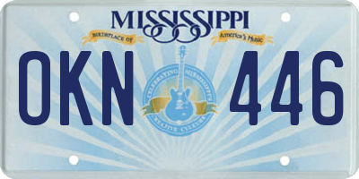 MS license plate OKN446
