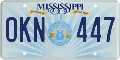 MS license plate OKN447